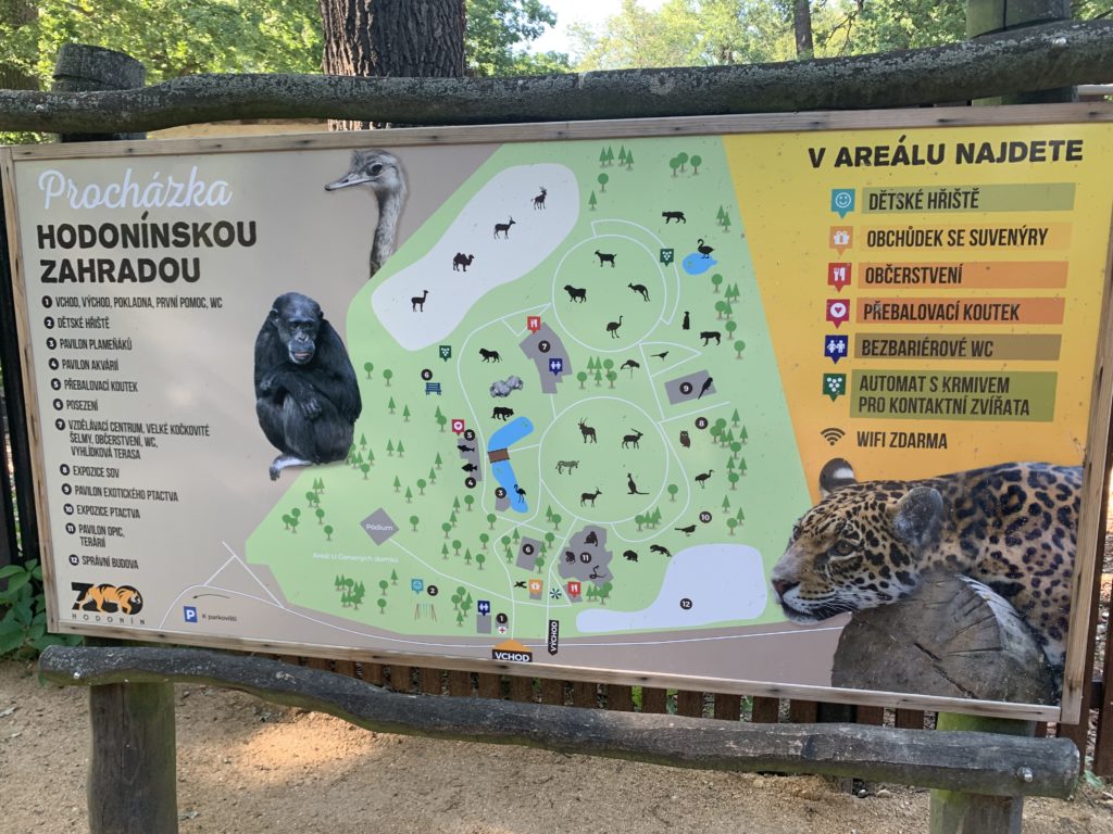 Mapa ZOO Hodonín, výlet s deťmi, emamamamu.sk